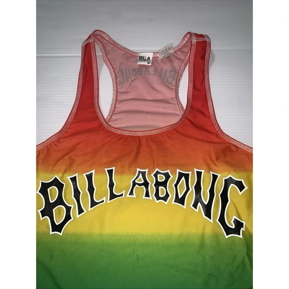 Billabong Rasta Rashguard Swim Shirt Swimsuit Top Unisex Adult S Youth L UPF 50+